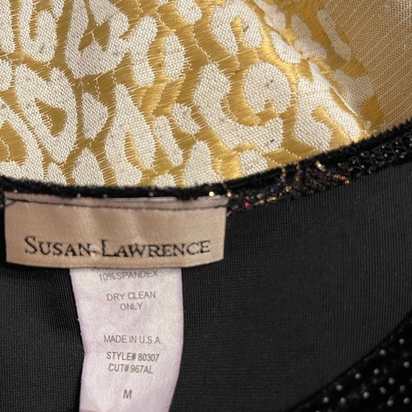 90s Susan Lawrence Black Sparkly Tank - Picture 3 of 4